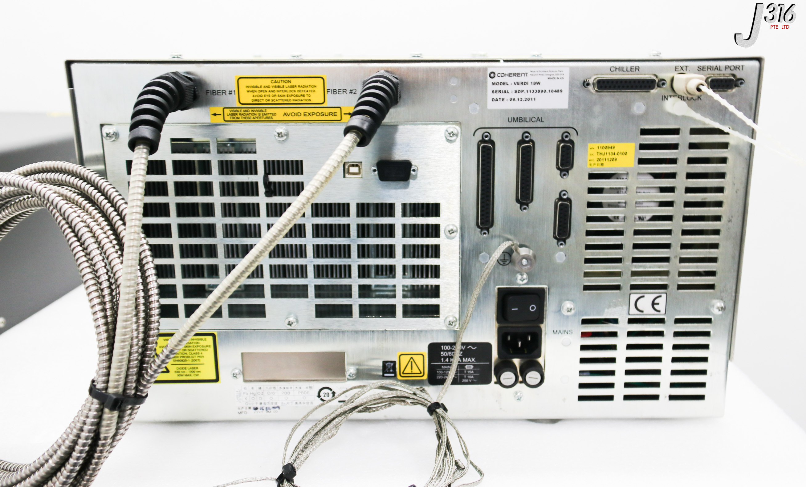 33847 COHERENT TI:SAPPHIRE LASER W/ POWER SUPPLY VERDI 18W & AIR